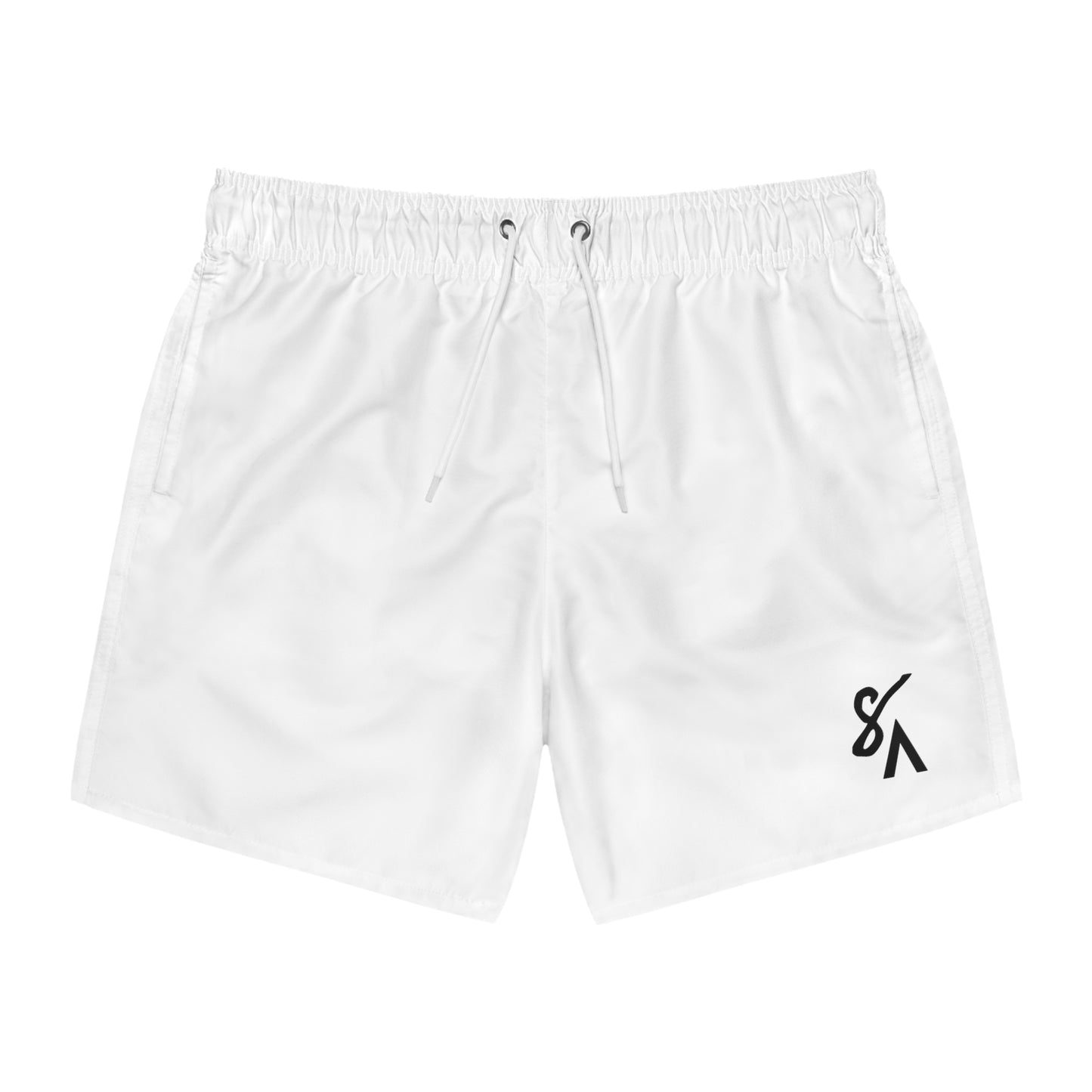 MEN'S 8A WHITE SWIM SHORTS