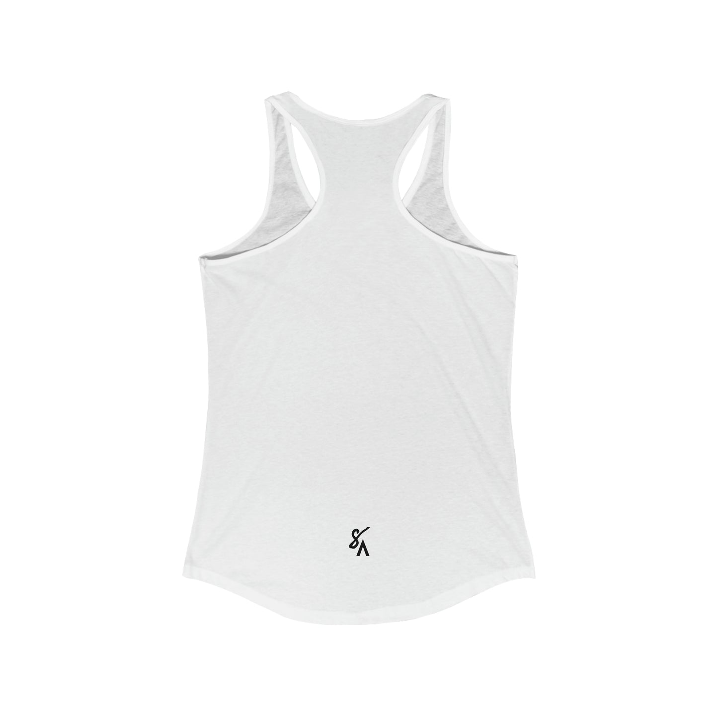 WOMEN'S WHITE RACERBACK TANK