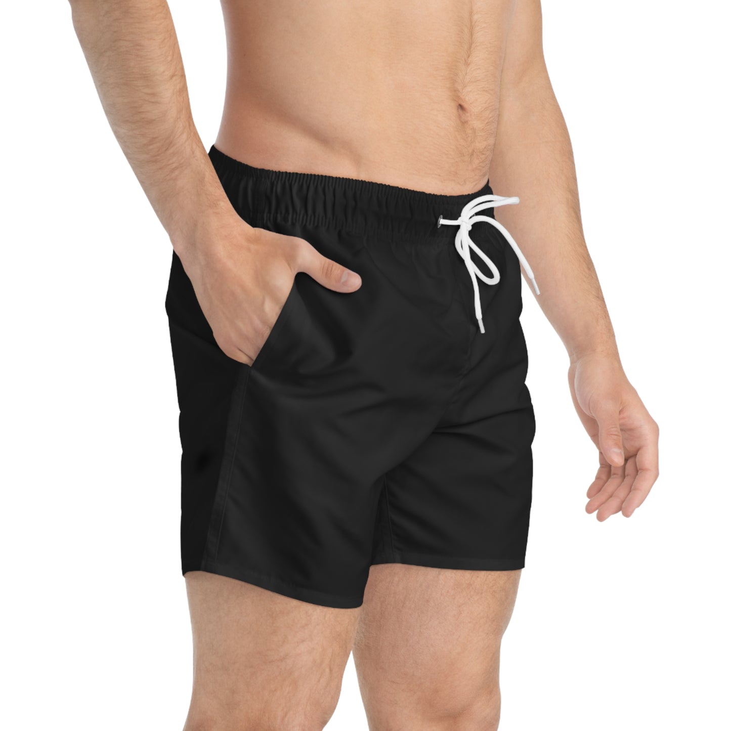 MEN'S 8A BLACK SWIM SHORTS