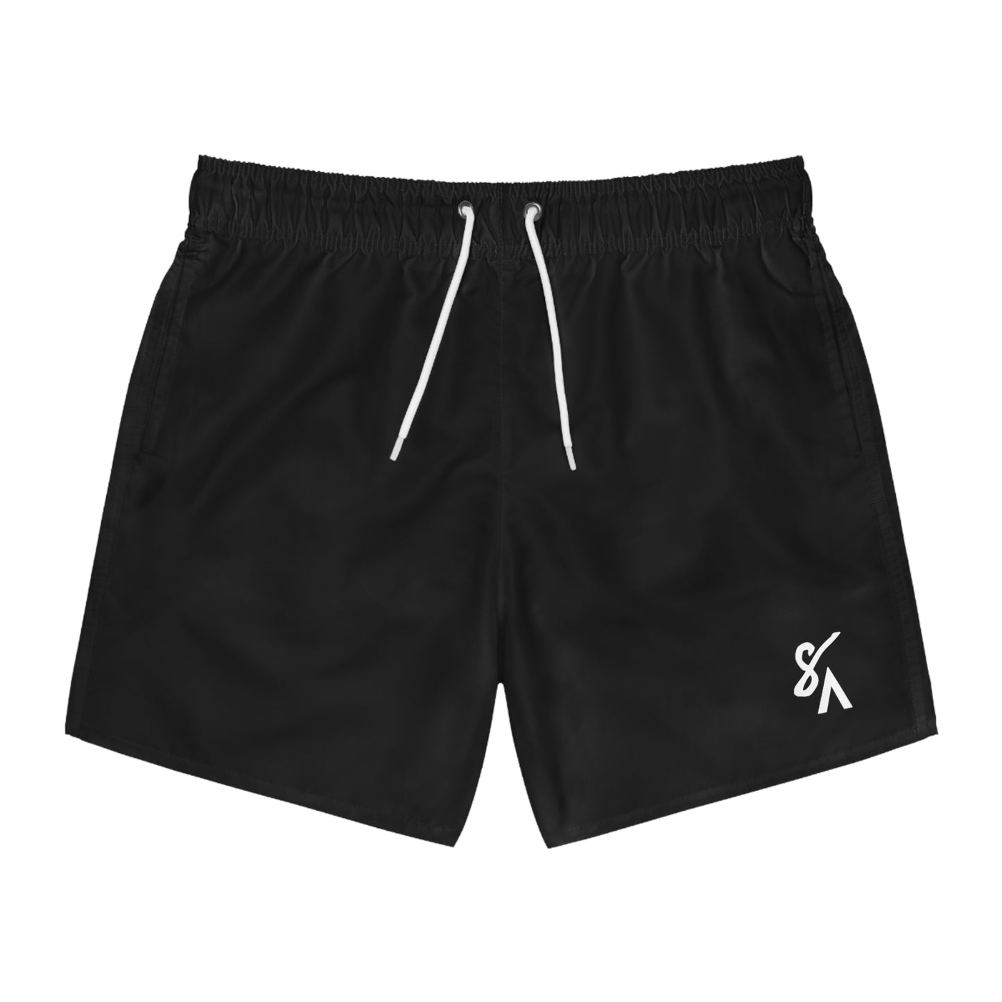 MEN'S 8A BLACK SWIM SHORTS