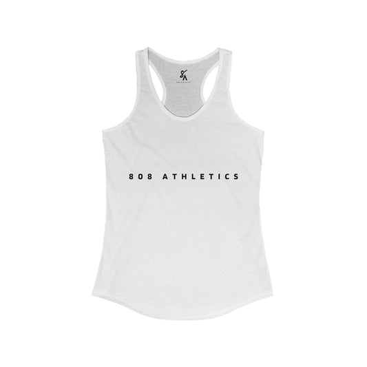 WOMEN'S WHITE RACERBACK TANK